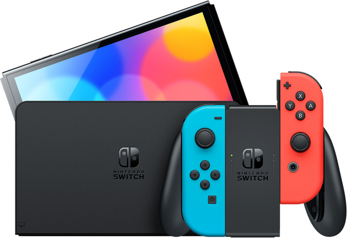 Nintendo Switch OLED Blau Rot Main Image