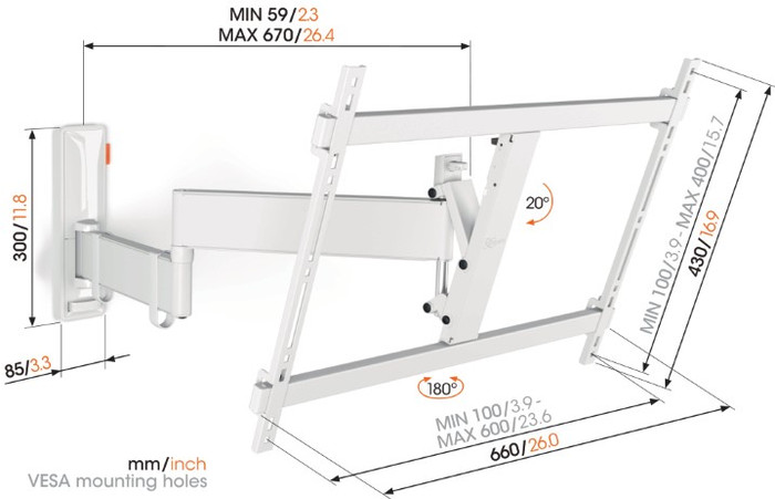 Vogel's Comfort 3645 Wit null