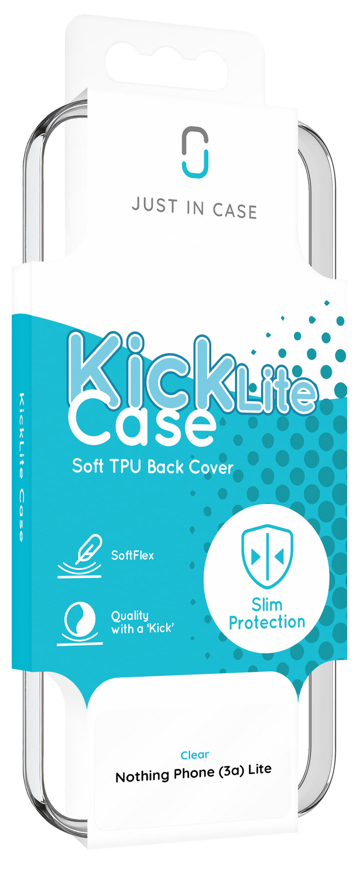 Just in Case Soft Design Nothing Phone (3a) Lite Back Cover Transparent packaging