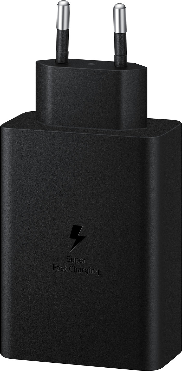 Samsung Super Fast Charging Oplader met 3 Usb Poorten 65W Zwart rechterkant