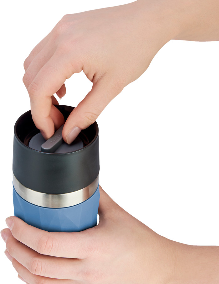 Tefal Travel Mug Compact 0.3L Blue product in use