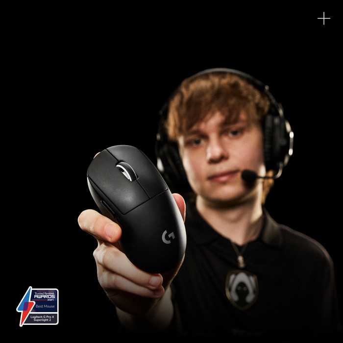 Logitech G PRO X Superlight 2 LIGHTSPEED Wireless Gaming Mouse Magenta product in use