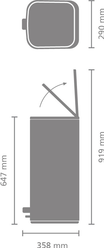 Brabantia Bo Pedaalemmer 30 Liter Lilac Pink energielabel