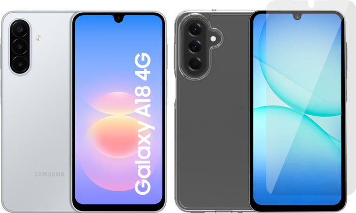 Samsung Galaxy A18 128GB Zilver 4G + Accessoirepakket Main Image