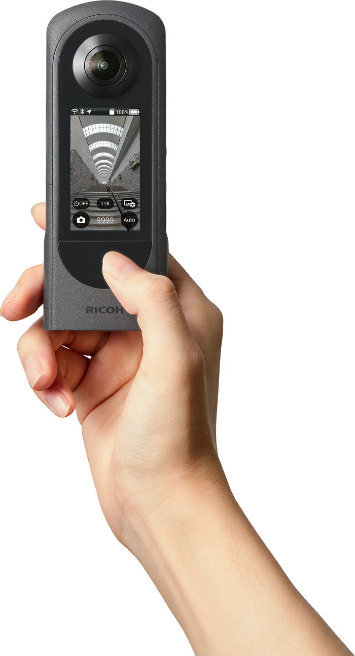 Ricoh Theta X product in gebruik