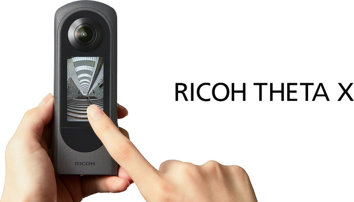 Ricoh Theta X product in gebruik