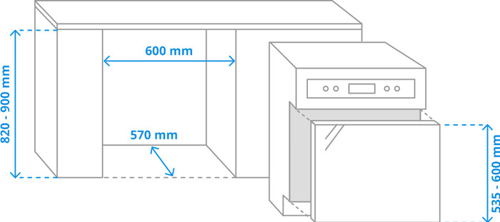 AEG FEE53628ZM inbouw / gedeeltelijk integreert / nishoogte: 82 - 90 cm null