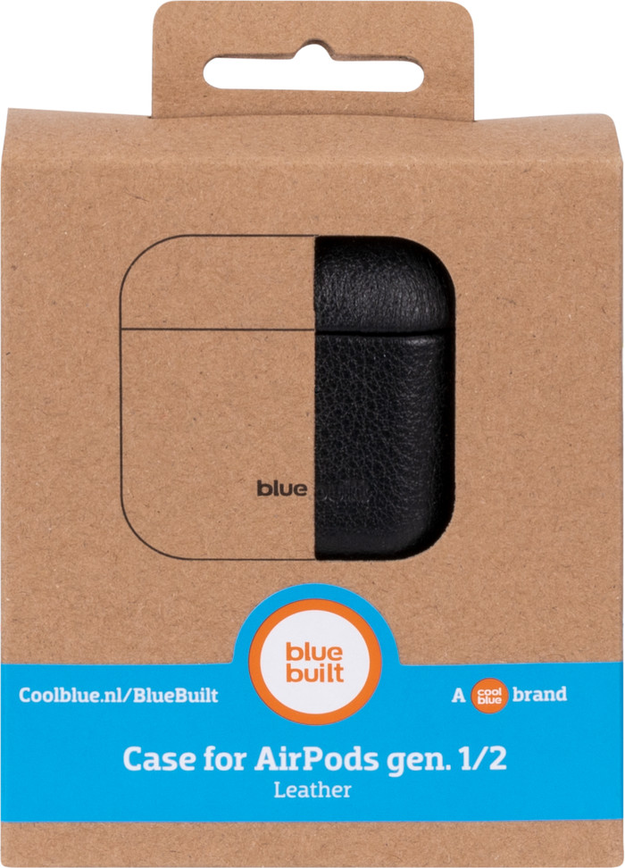 BlueBuilt Hoesje voor AirPods gen 1/2 Leer Zwart null