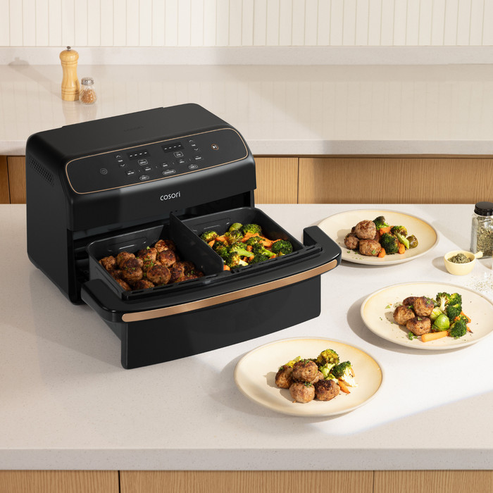 Cosori Dual Blaze TwinFry Compact product in gebruik