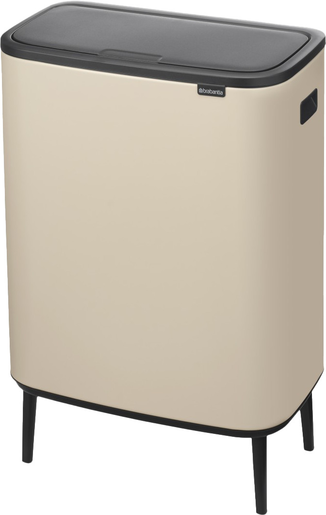 Brabantia Bo Touch Bin Hi Prullenbak 60 liter Soft Beige voorkant