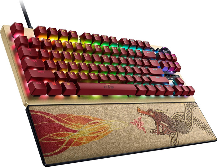 Razer Huntsman V3 Pro TKL Gaming Toetsenbord Qwerty - Counter Strike 2 Edition linkerkant
