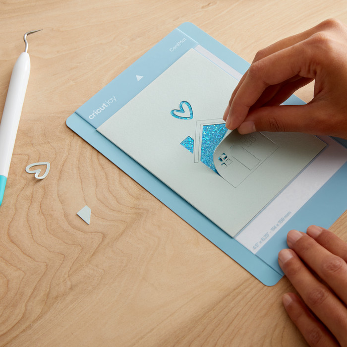 Cricut 2x2 kaartmat startpakket product in gebruik