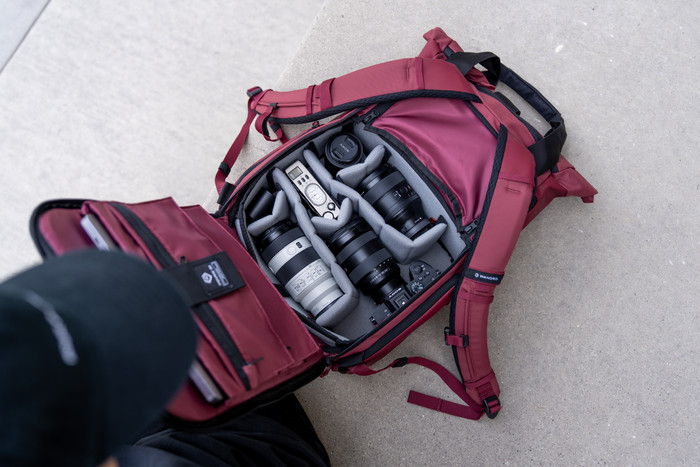 WANDRD Essential Plus Camera Cube V2 product in gebruik