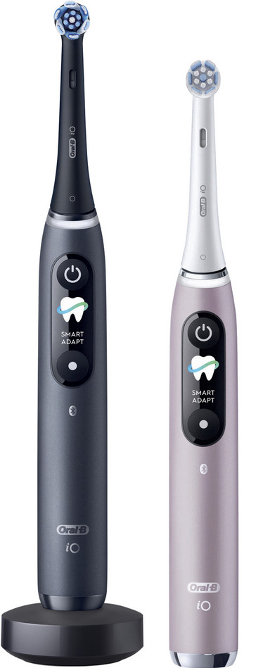 Oral-B iO 9n Rozenkwarts en Onyx Zwart Duo Pack Speciale Editie voorkant