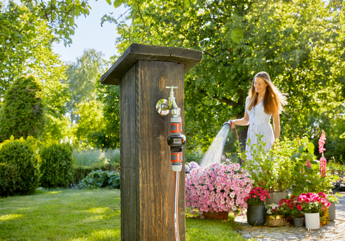 Gardena Watermeter AquaCount E4 product in gebruik