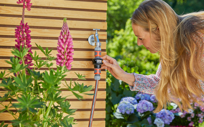 Gardena Watermeter AquaCount E4 product in gebruik