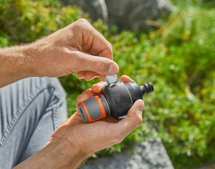 Gardena Watermeter AquaCount E4 product in gebruik