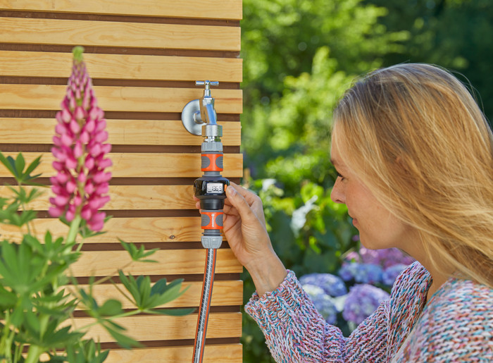 Gardena Watermeter AquaCount E4 product in gebruik