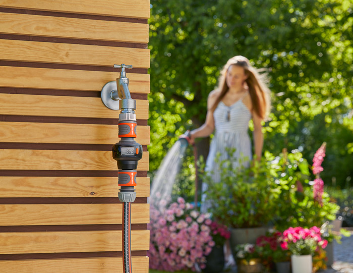 Gardena Watermeter AquaCount E4 product in gebruik