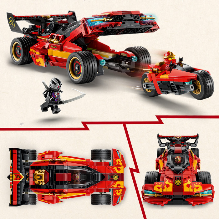 LEGO Ninjago 15-jarig jubileum: X-1 Ninja Charger 71867 product in gebruik