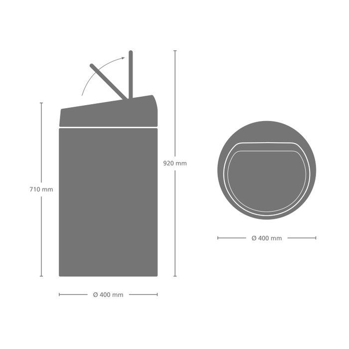 Brabantia Touch Bin 60 Liter Soft Beige visual leverancier