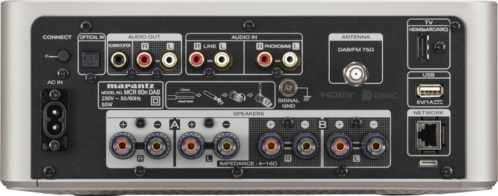 Marantz MCR 60n DAB Goud achterkant