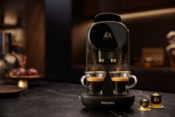 Philips L'OR Barista Sublime LM9012/60 Zwart product in gebruik