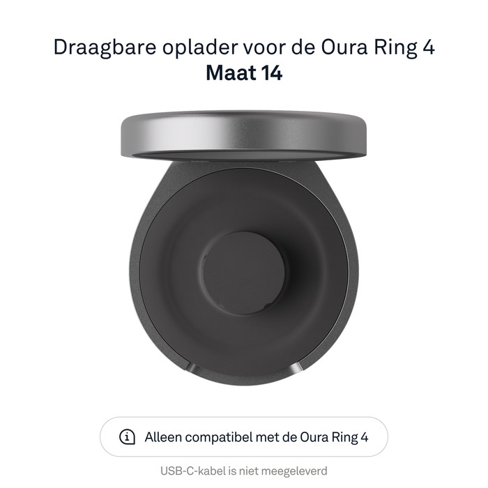 Oura Ring 4 Draadloze Oplaadcase Maat 14 visual leverancier