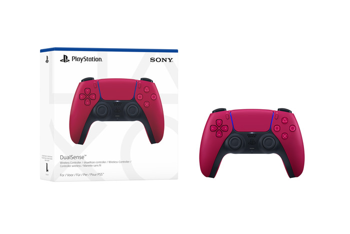 Sony PlayStation 5 DualSense draadloze controller Cosmic Red + oplaadstation verpakking