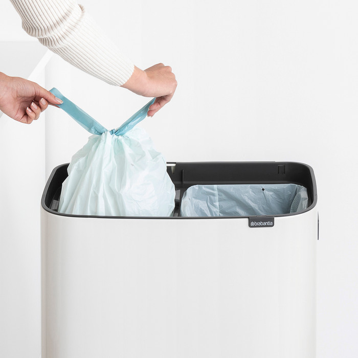 Brabantia Bo Touch Bin Hi Prullenbak 2 x 30 liter White product in gebruik