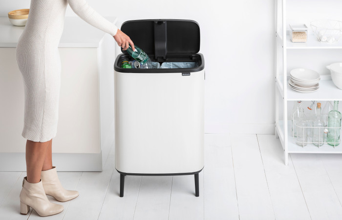 Brabantia Bo Touch Bin Hi Prullenbak 2 x 30 liter White product in gebruik