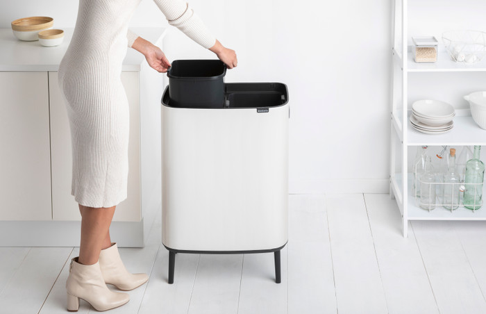 Brabantia Bo Touch Bin Hi Prullenbak 2 x 30 liter White product in gebruik