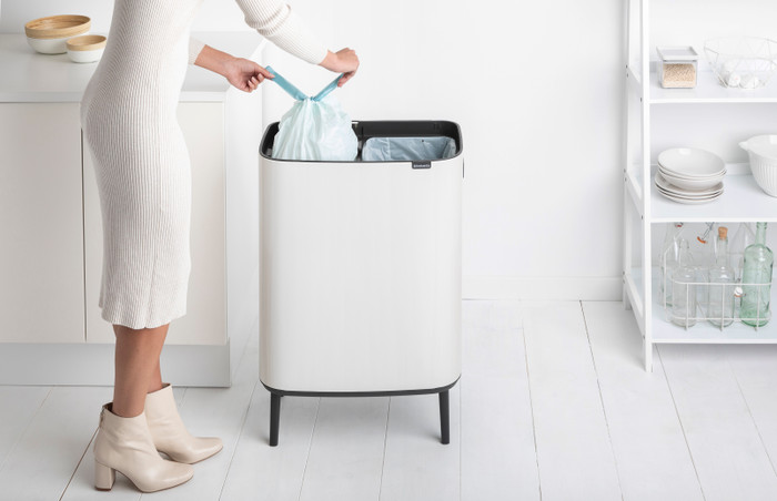 Brabantia Bo Touch Bin Hi Prullenbak 2 x 30 liter White product in gebruik
