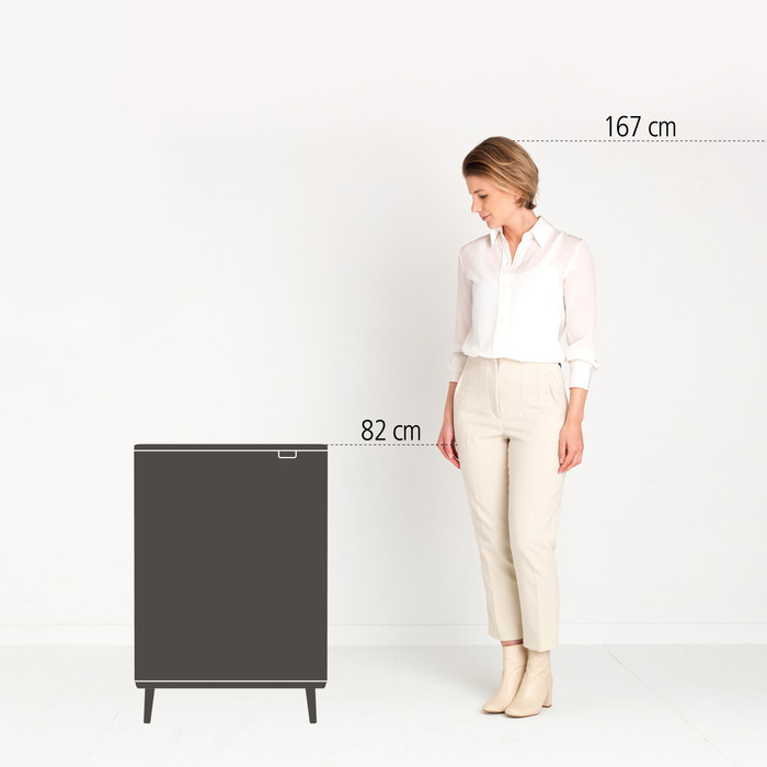 Brabantia Bo Touch Bin Hi afvalemmer 2 x 30 liter Matt Steel Fingerprint Proof null
