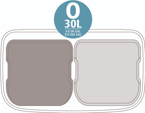 Brabantia Bo Touch Bin Hi afvalemmer 2 x 30 liter Matt Steel Fingerprint Proof null