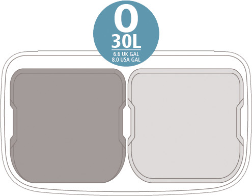 Brabantia Bo Touch Bin Hi Prullenbak 2 x 30 liter White null