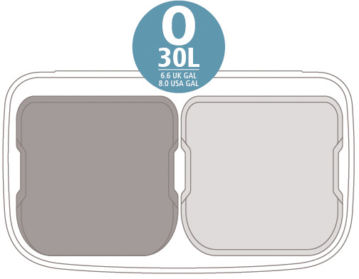 Brabantia Bo Touch Bin Hi afvalemmer 2 x 30 liter Matt Black null