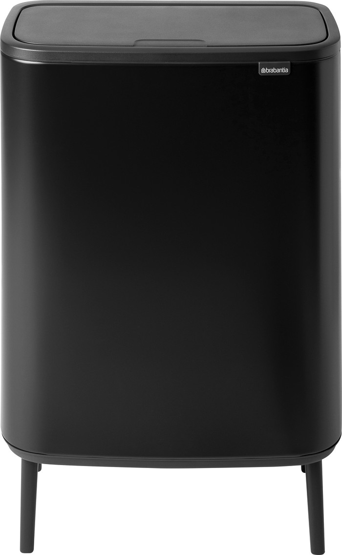 Brabantia Bo Touch Bin Hi afvalemmer 2 x 30 liter Matt Black Main Image