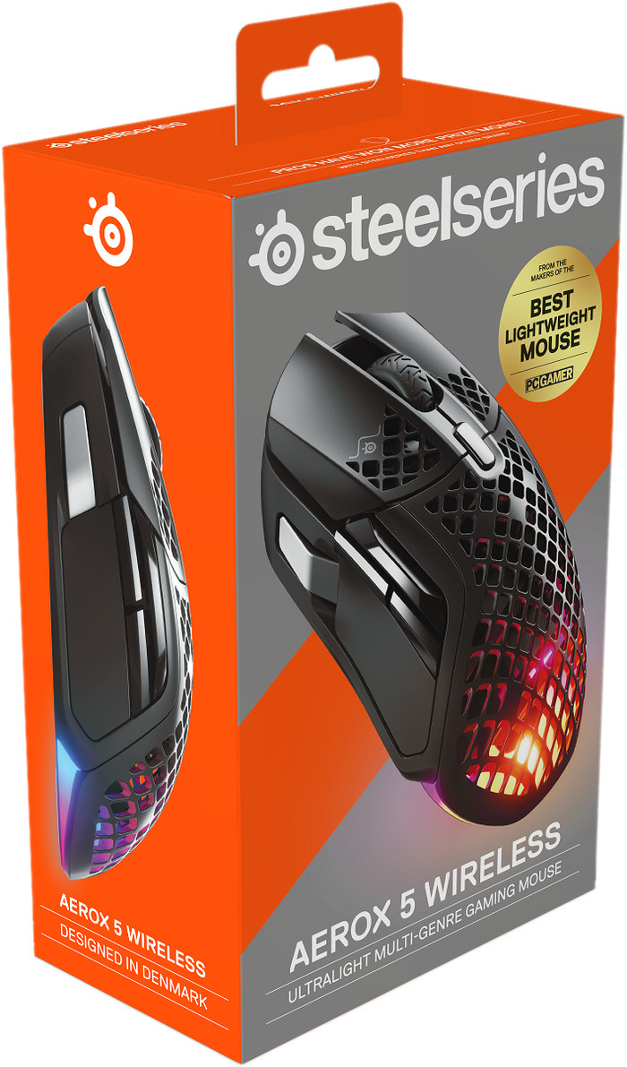 SteelSeries Aerox 5 Draadloze Gaming Muis Zwart null