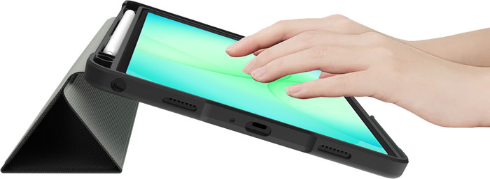 Just in Case Samsung Galaxy Tab A11/A9 Plus ArmorElite Book Case Zwart detail