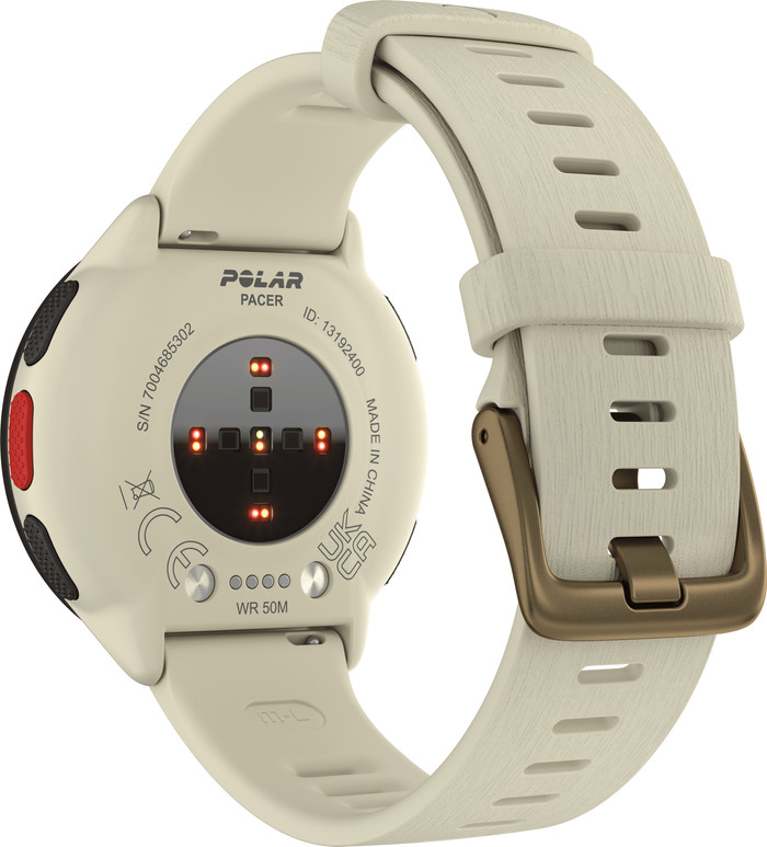 Polar Pacer White back