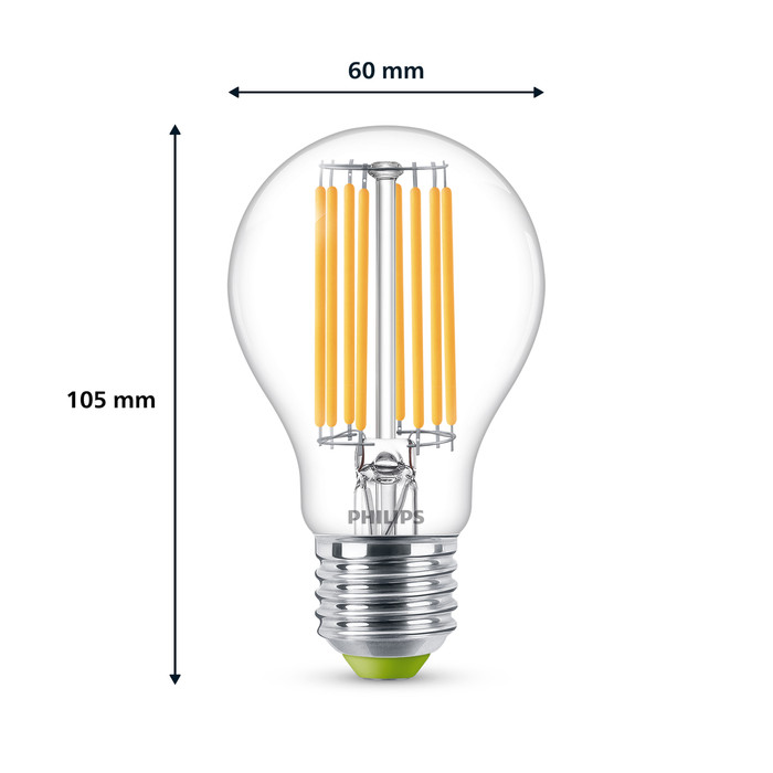 Philips LED Filament lamp - 4W - E27 - warm wit licht 2-pack visual leverancier