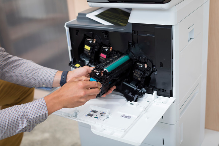 HP 201X Toner Geel (Hoge Capaciteit) product in gebruik