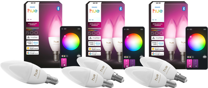 Philips Hue Kaarslamp White and Color E14 5-Pack Main Image