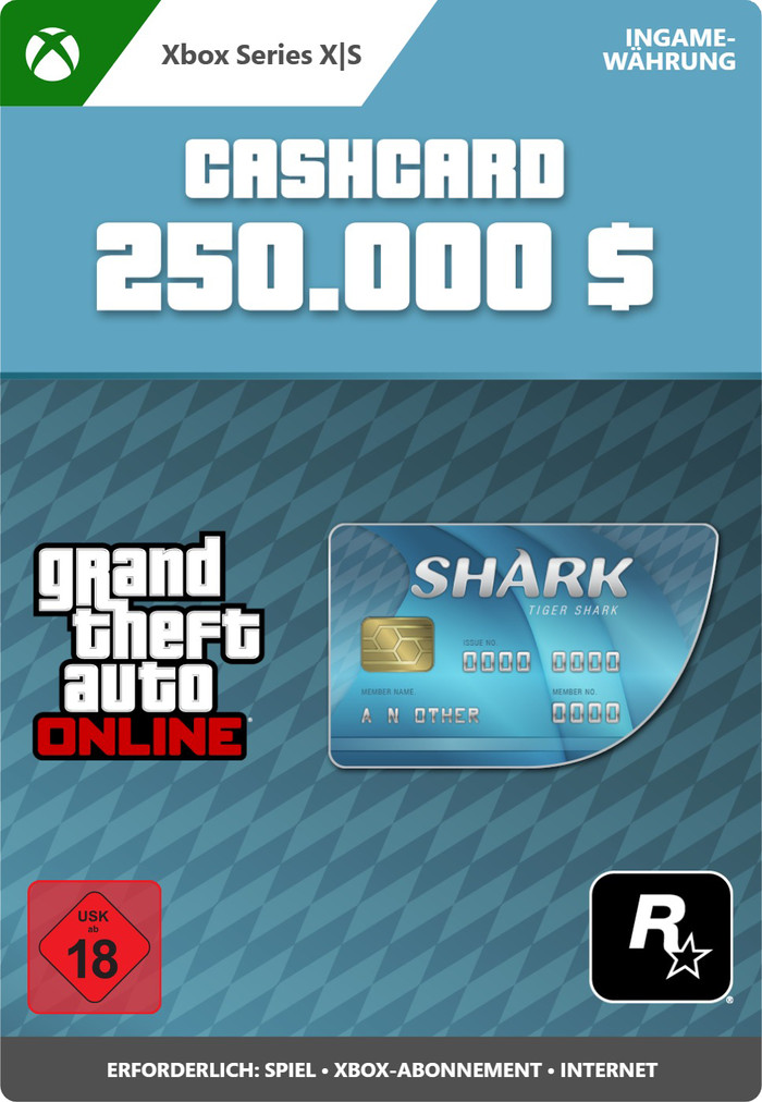 GTA Online: Tiger Shark Cash Card Xbox Series X|S - Digitaal voorkant