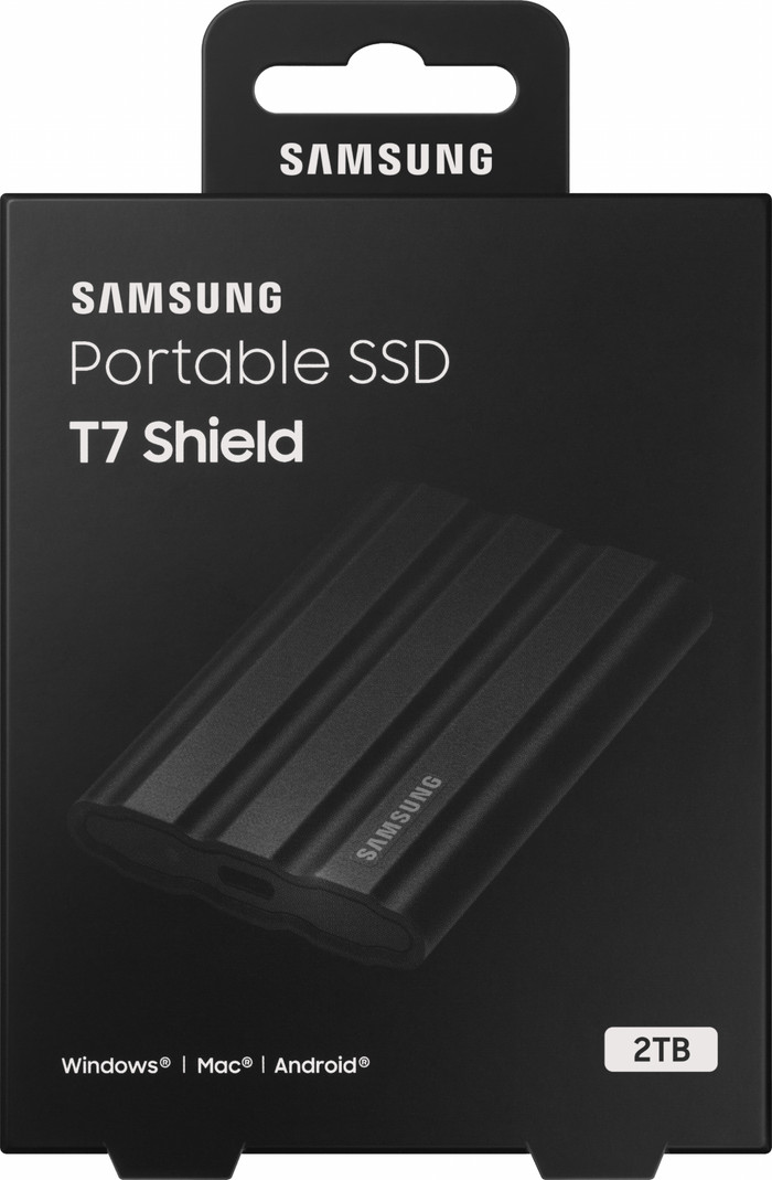 Samsung T7 Shield 2TB Zwart verpakking
