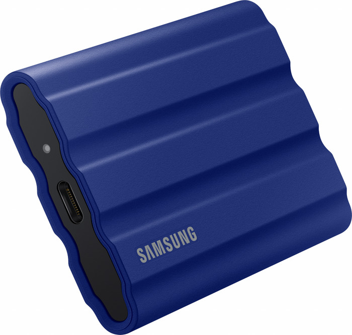 Samsung T7 Shield 2TB Blauw linkerkant