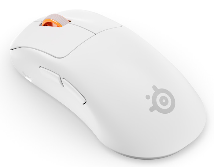 SteelSeries Sensei Pro WL Draadloze Gaming Muis Wit linkerkant