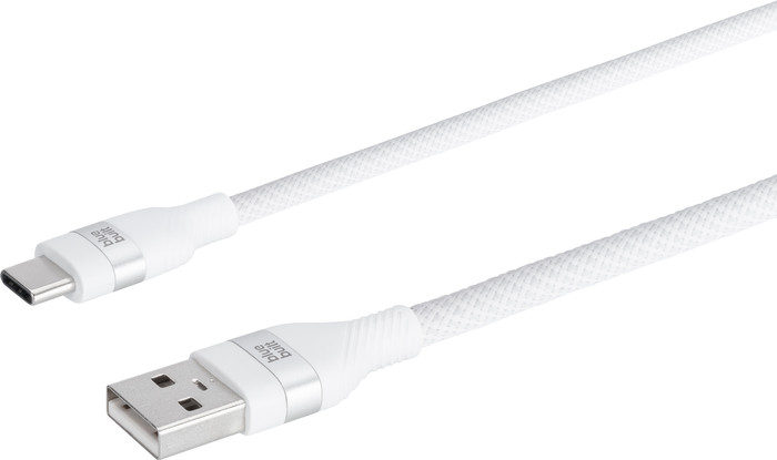BlueBuilt Usb A naar Usb C Kabel 1,5m Nylon Wit rechterkant