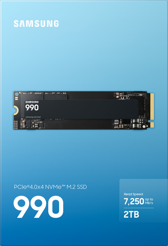 Samsung 990 PCIe 4.0 NVMe M.2 SSD 2TB verpakking